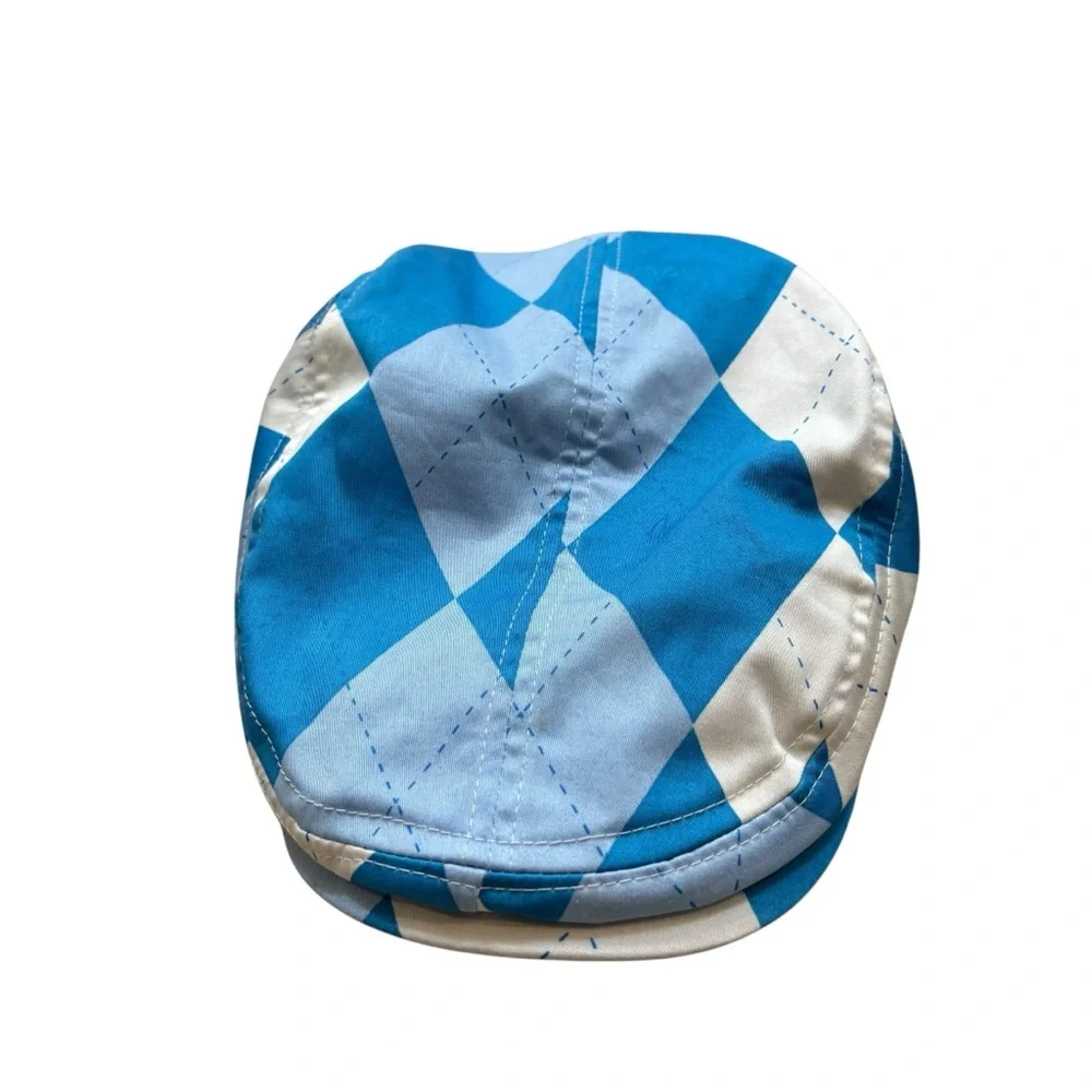 Men’s Royal & Awesome Old Tom's‎ Flat Cap Blue and White One Size Adjustable